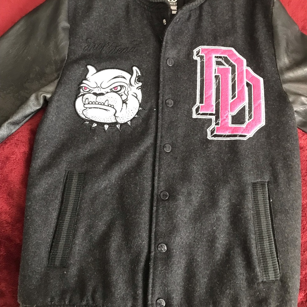 Men’s Drop Dead Varsity Jacket RARE - Picture 2 of 5